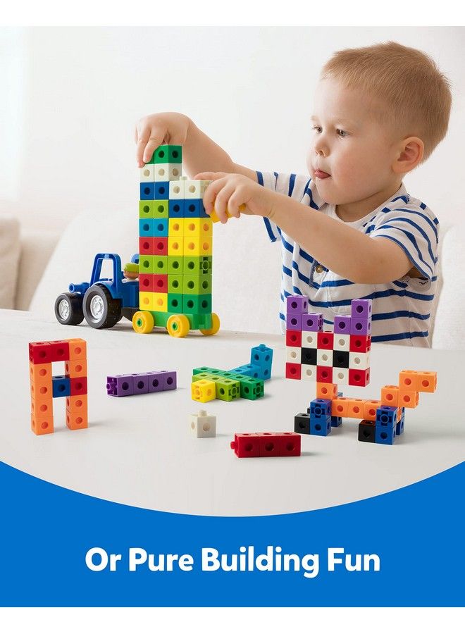 Math Cubes Manipulatives Number Counting Blocks With Activity Snap Linking Cube Math Construction Toy Gift For Preschool Kindergarten Learning