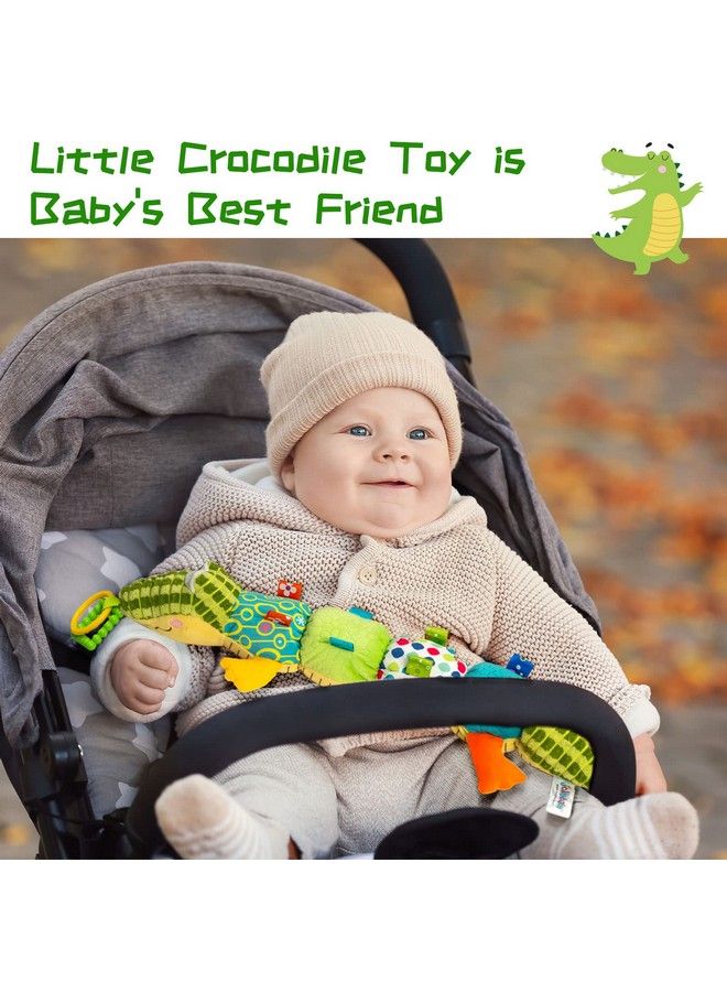 Baby Toys Tummy Time Baby Toys With Rattles Crinkle Newborn Baby Musical Toys For Infant 0 3 6 9 12 Months Boys & Girlsalligator