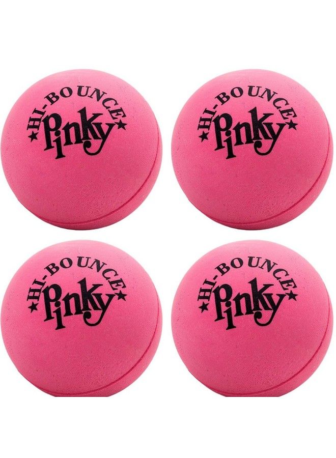 Hibounce Pinky Ball (4 Pack) Rubberhandball Bouncy Balls For Kids And Adults. Small Pink Stress Bounce Ball. Indoor And Outdoor Sport Party Favors. Bouncing Throwing Play Therapy. 9764A