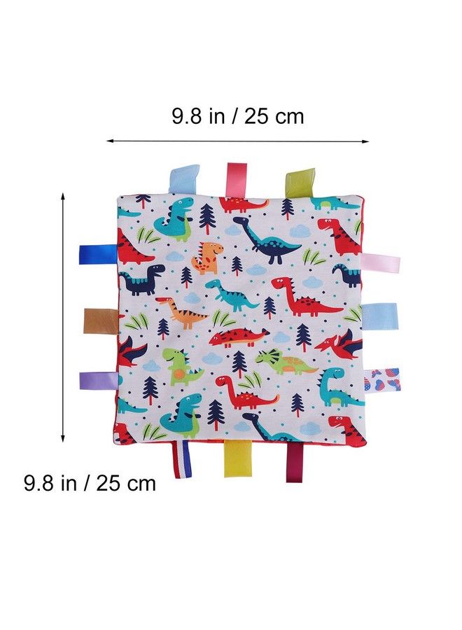 Baby Colorful Security Tag Blanket Soft Appease Towel For Newborn Toddlers(Dinosaur Pattern)