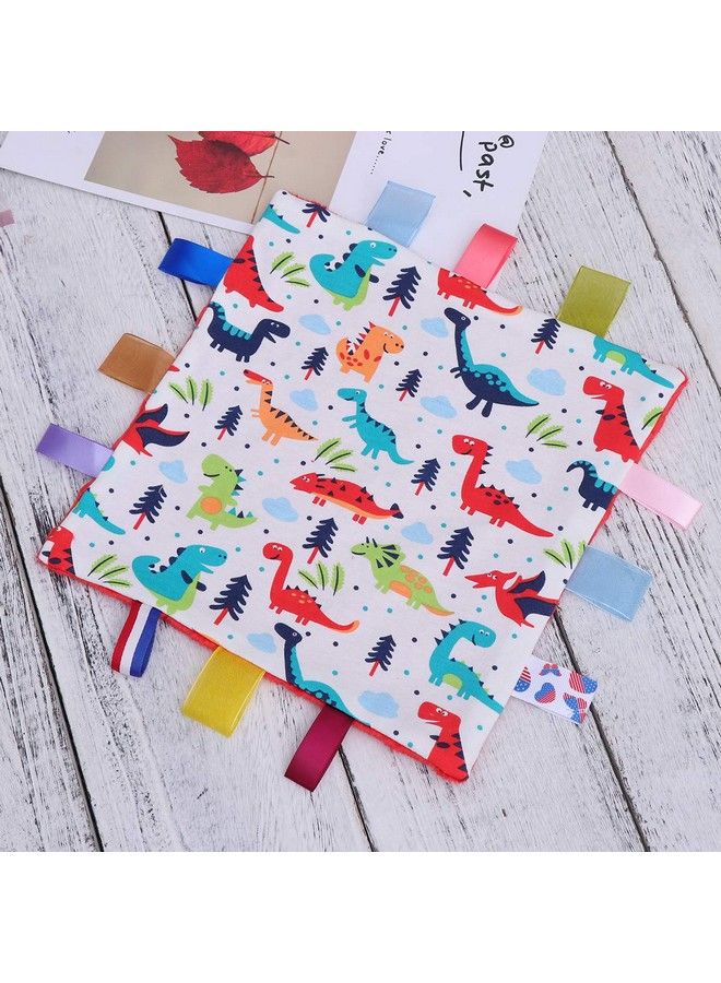 Baby Colorful Security Tag Blanket Soft Appease Towel For Newborn Toddlers(Dinosaur Pattern)