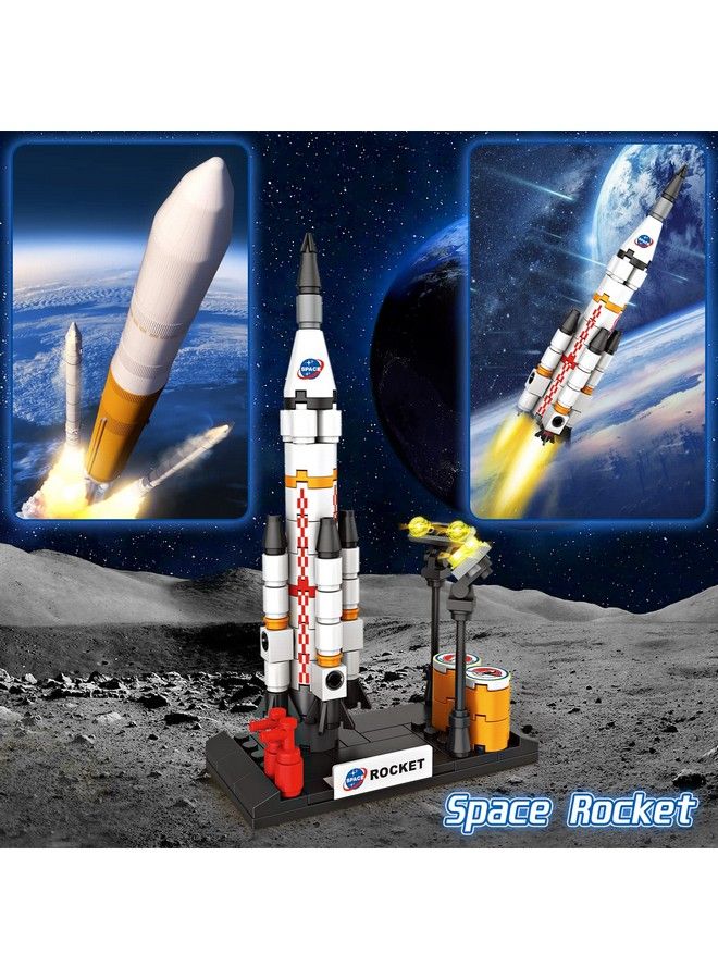 City Space Exploration Toys Stem Aerospace Building Kit Toy With Rocket Space Shuttle Moon Buggy Satellite Best Gifts For 6 7 8 9 10 11 12 Years Old Kids Boys Girls (455 Pieces)