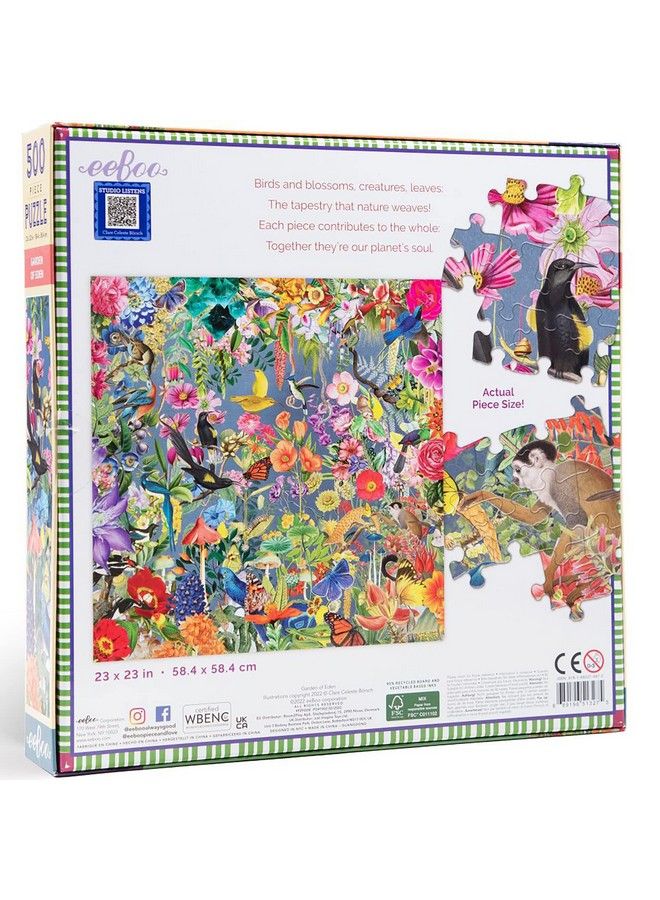 Piece And Love Garden Of Eden 500 Piece Square Adult Jigsaw Puzzle/Ages 14+ (Pzfgde)