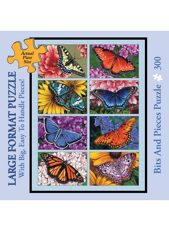 300 Large Piece Jigsaw Puzzle For Adults Butterflies And Blooms Butterflies Quilt By Artist Marilyn Barkhouse 300 Pc Jigsaw