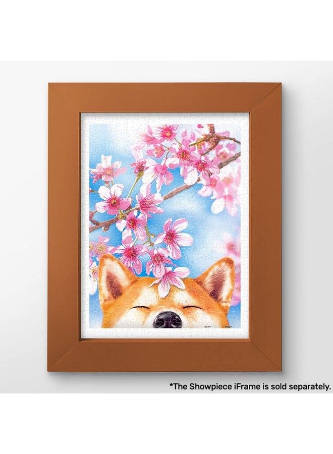 Jigsaw Puzzles 300 Piece For Adults Cherry Blossom Sakura Shiba Beautiful Plastic Puzzle For Home Decor Zero Dust Easy Storage [H2463]