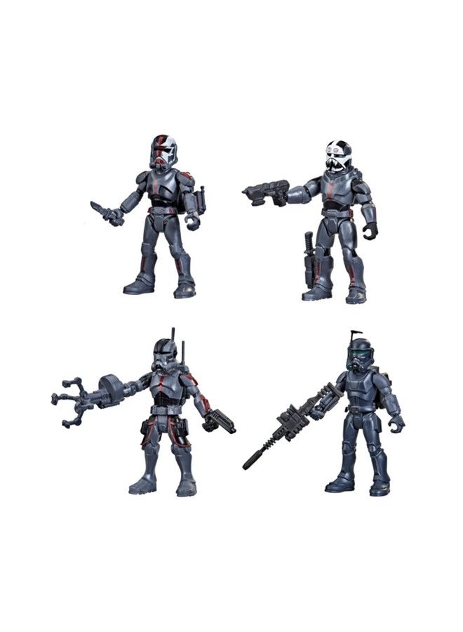 Mission Fleet Clone Commando Clash 2.5Inchscale Action Figure 4Pack With Multiple Accessories Toys For Kids Ages 4 And Upf5333