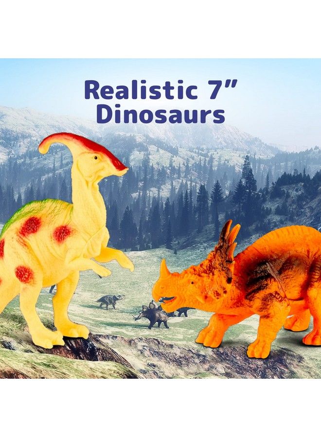 Dinosaur Toys For Kids 35 (12 Plastic Dinosaur Figures & Interactive Dinosaur Book With Sound) Toddler Dinosaur Toy Dinosaur Gift Set For Toddlers Dinosaurs For Kids 35 (Boys & Girls)