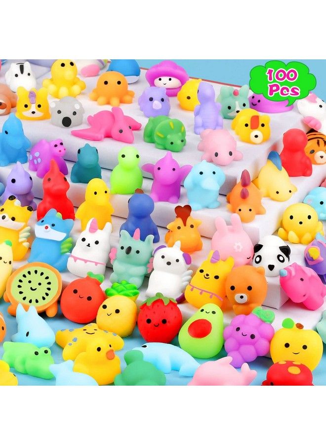 100 Pcs Mochi Squishies Toys With Gift Box Mini Stress Toys Mochi Animals Unicorn Dinosaur Kawaii Squishies Party Favors For Kids Adults Fidget Toys Birthday Gifts Halloween Toys For Boys Girls