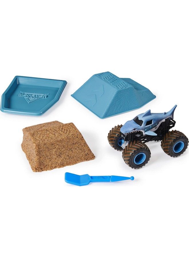 Monster Jam Megalodon Monster Dirt Starter Set Featuring 8Oz Of Monster Dirt And Official 1:64 Scale Diecast Monster Jam Truck