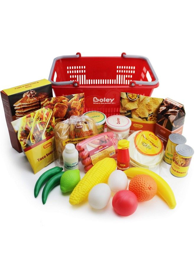 Mart Red Shopping Cart Toy Grocery Shopping Pretend Play Toy Shopping Cart For Kids And Toddlers Assembly Required Ages 3 And Up
