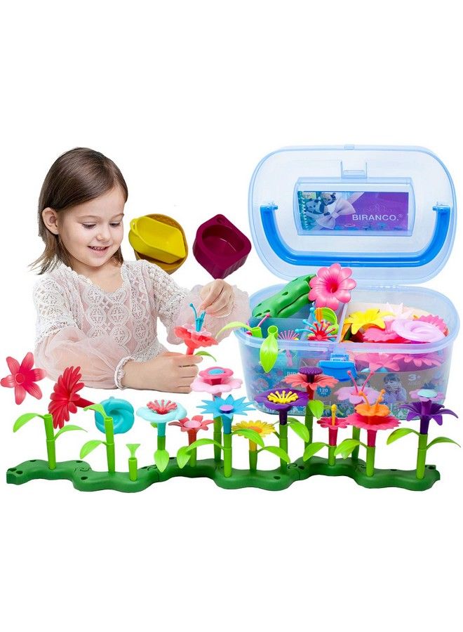 Flower Garden Building Toys Build A Bouquet Floral Arrangement Playset For Toddlers And Kids Gifts Age 3 4 5 6 Year Old Girls Educational Stem Toy (120 Pcs)