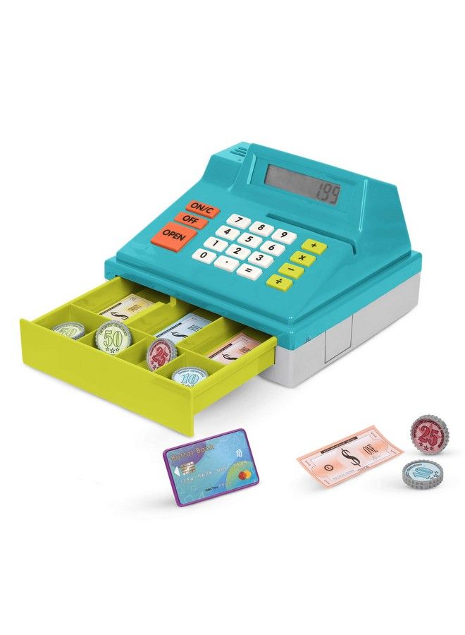 Toy Cash Register For Kids Toddlers 48Pc Play Register With Toy Money Credit Card Calculating Cash Register (No Scanner) 3 Years +