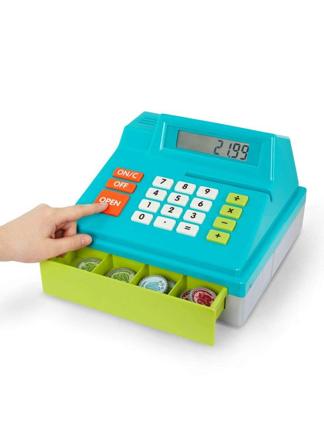 Toy Cash Register For Kids Toddlers 48Pc Play Register With Toy Money Credit Card Calculating Cash Register (No Scanner) 3 Years +