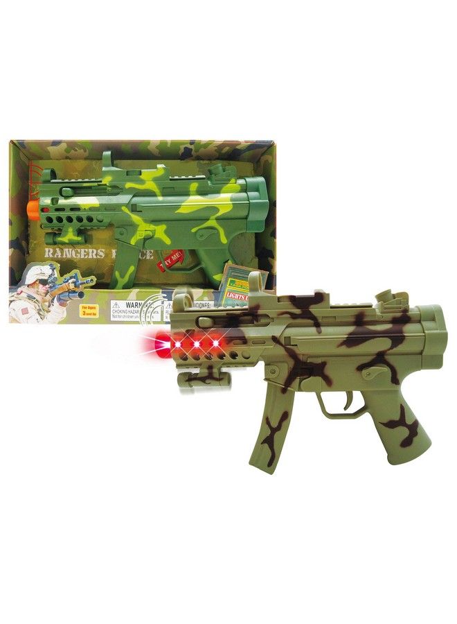 Light Up Sonic Military Handgun Toy Lights And Sounds Military Camouflage Army Rangers Force Toy Gun For Kids Toy Pistols Party Favors Cosplay Costume Prop And Pretend Play 11.5 Inches