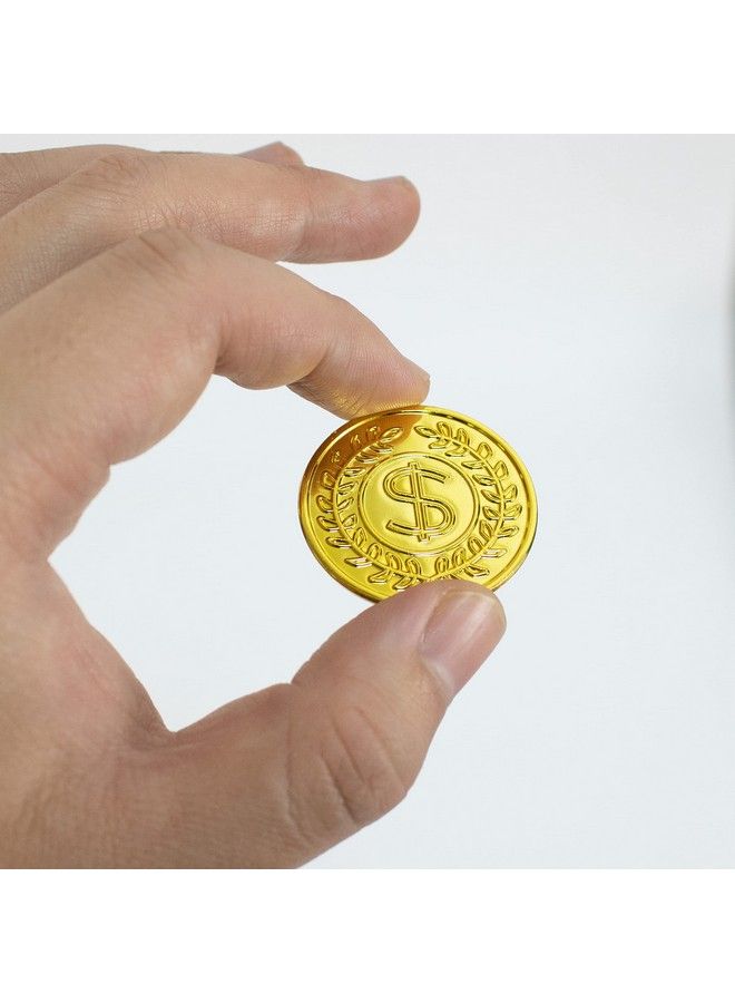 144Pc Plastic Gold Coins Pirate Coins Kids Pretend Play Coins Treasure Coins For Pirate Party Gold Coins For Treasure Hunt Game And Party Favors