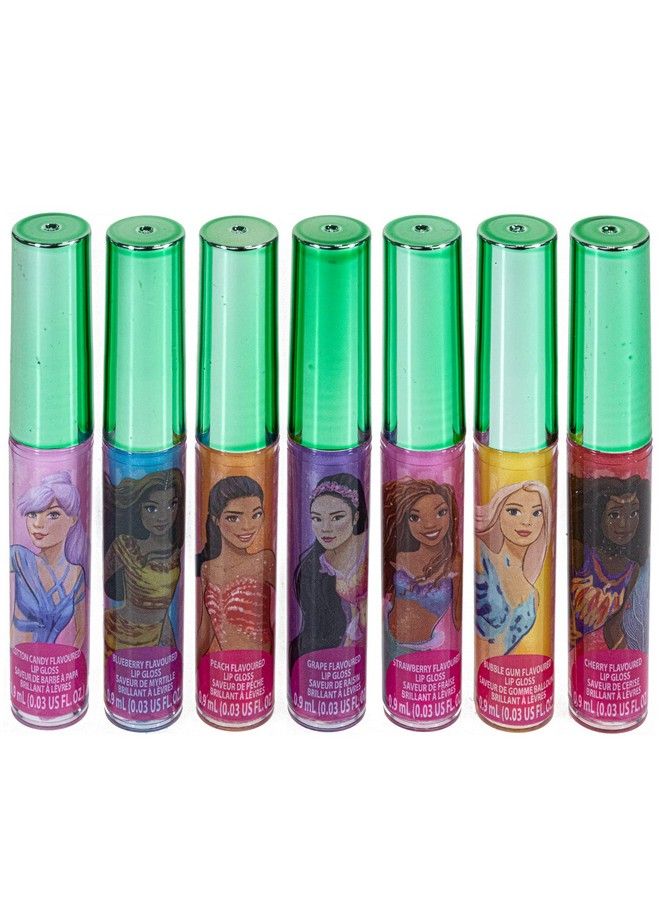 The Little Mermaid Super Sparkly 7 Piece Party Favor Vegan Plant Based Lip Gloss Makeup Set For Girls Kids Toddlers Perfect For Parties Sleepovers Makeovers Birthday Gift For Girls Above 3 Yrs