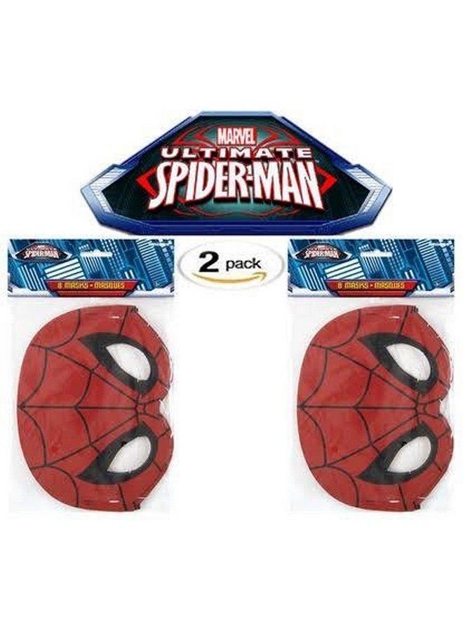 Spiderman Party Mask 8 Ct (Two Pack)