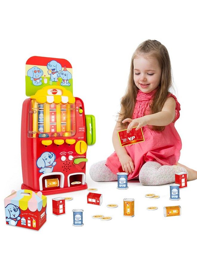Interactive Vending Machine Toy Pretend Play For Toddlers Age 3 4 5 Years Old Kids Drink Machine Games Light & Sound Educational Toys Early Development Toyfun Gift For Boys Girls
