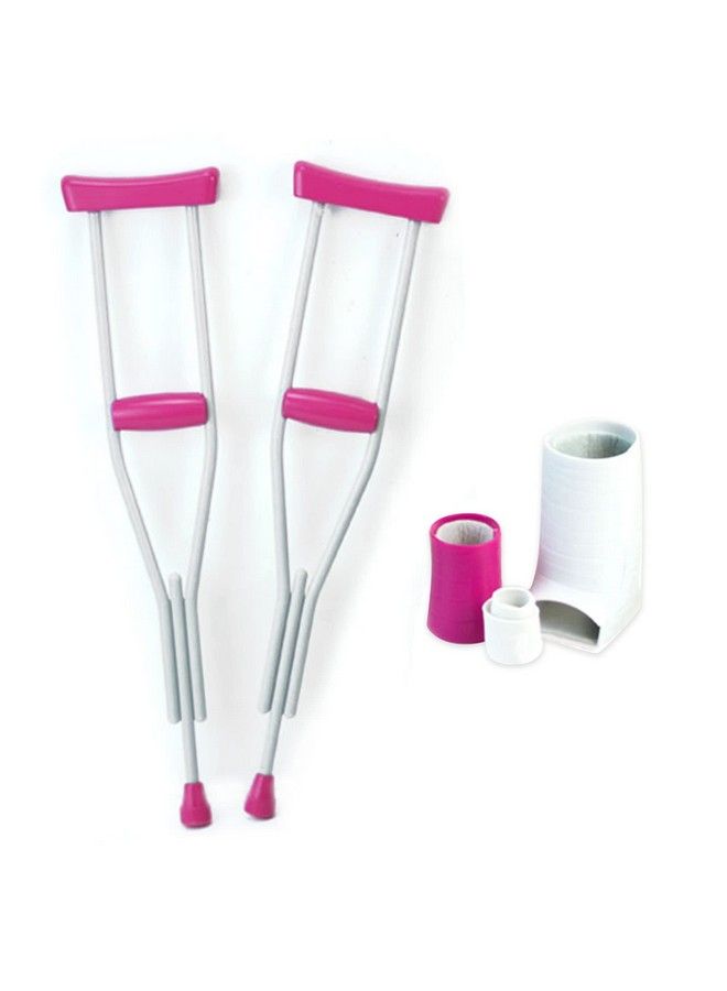 Sophia’S Doll Cast & Crutches 4 Piece Accessory Set With Pretend Underarm Crutches Arm Cast Leg Cast And Bandage For 18