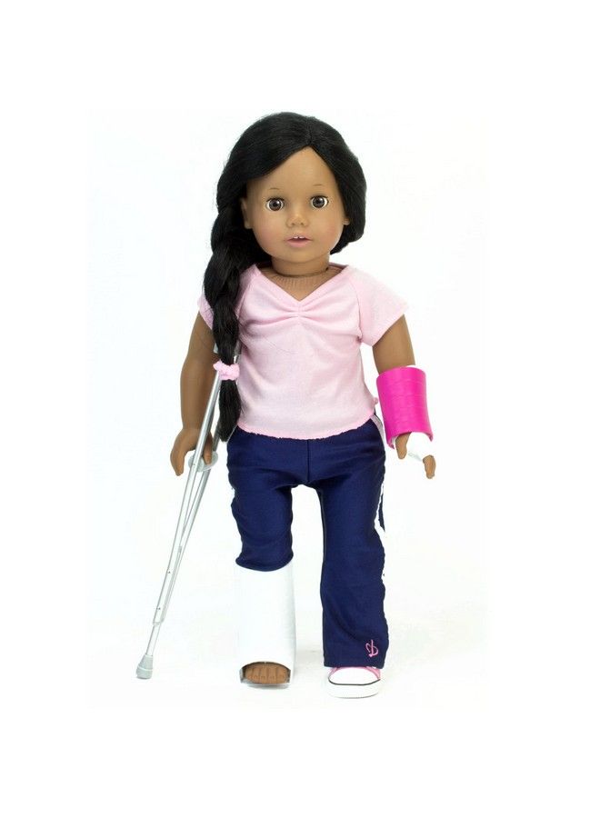 Sophia’S Doll Cast & Crutches 4 Piece Accessory Set With Pretend Underarm Crutches Arm Cast Leg Cast And Bandage For 18