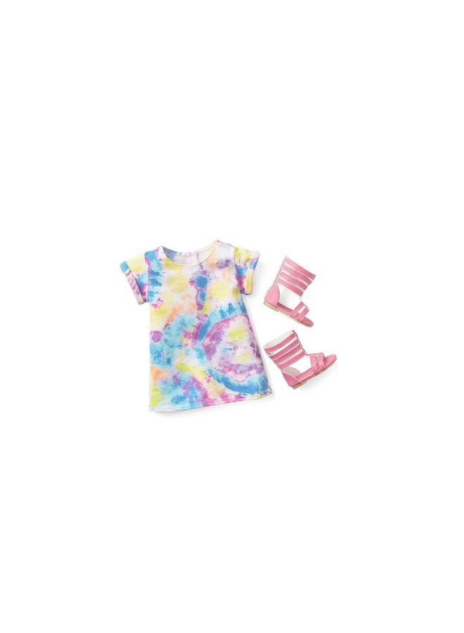 Truly Me Show Your Artsy Side Outfit For 18Inch Dolls With Tie Dye Tshirt Dress