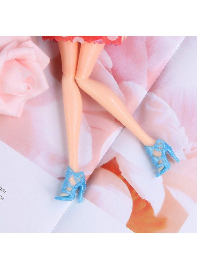 30 Pairs Doll Shoes Various Styles Replacement High Heel Boot Assorted Colors Flat Shoes Set Bulk For 12
