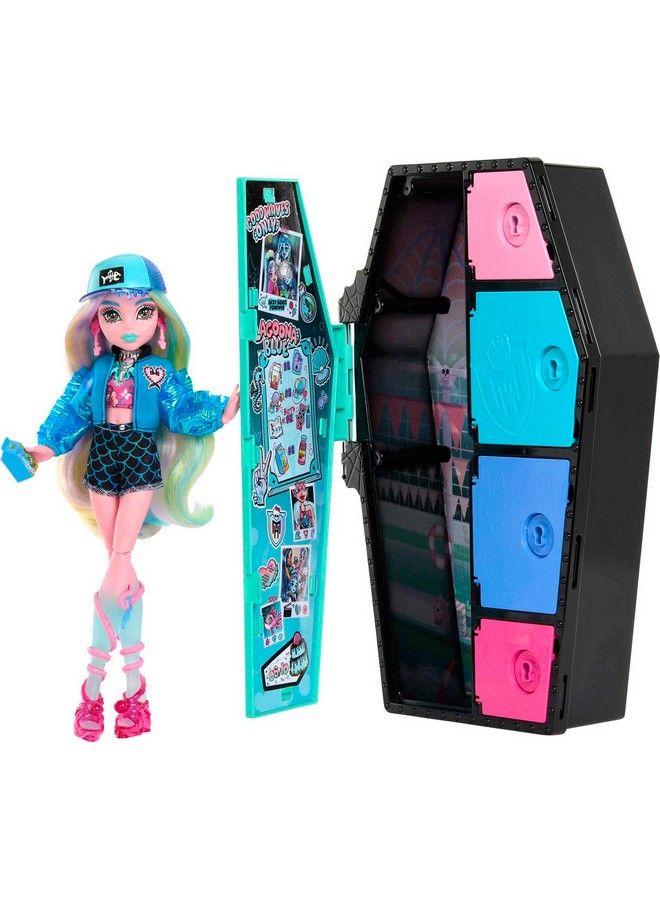 Doll And Fashion Set Lagoona Blue With Dressup Locker And 19+ Surprises Skulltimate Secrets