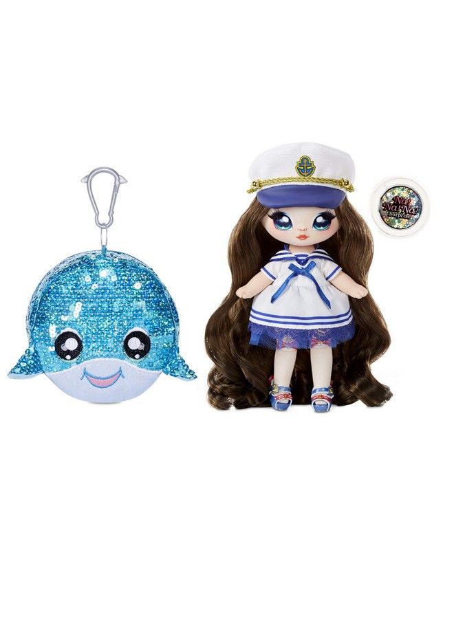 2In1 Fashion Doll And Sparkly Sequined Purse Sparkle Series Sailor Blu 7.5