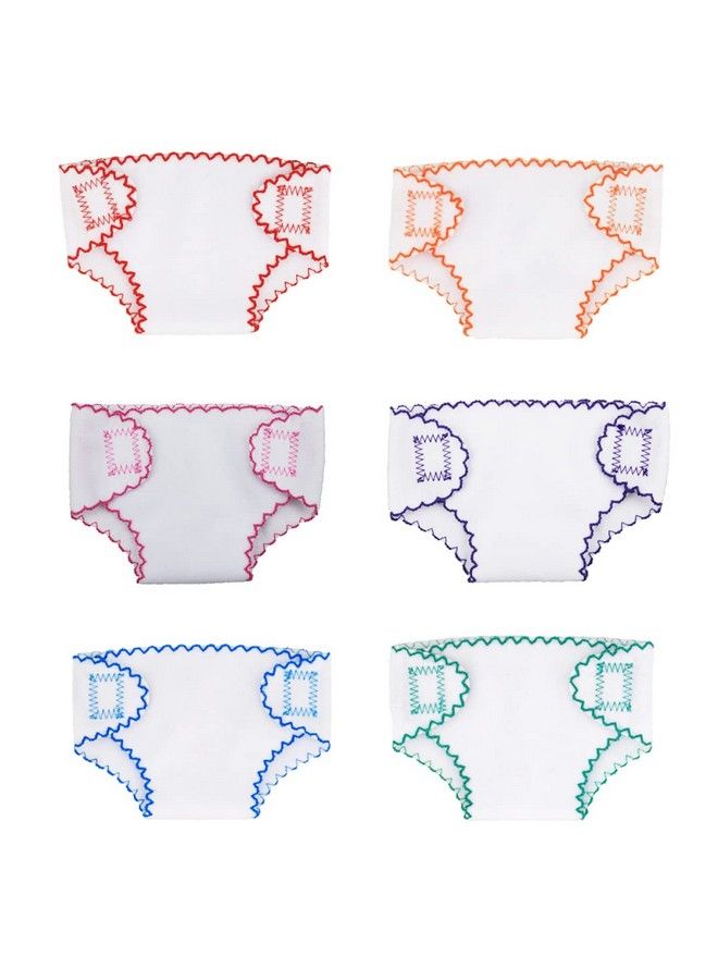 6Pcs Doll Diapers Baby Doll Diaper Bag Baby Doll Accessories Doll Underwear Reusable Diy Diaper
