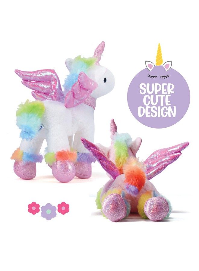 Unicorn Stuffed Animals (4 Cute Plush Unicorns Gifts For Girls) Machine Washable Unicorn Toys For Girls & Boys Of All Ages