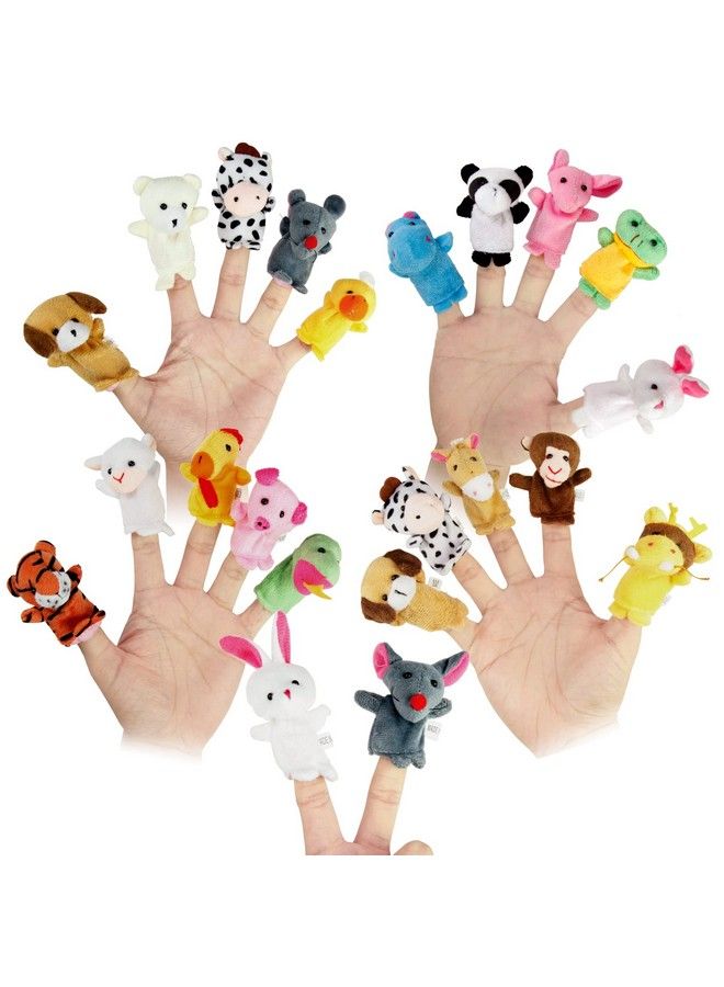 22 Pcs Plush Animals Finger Puppet Toys Mini Plush Figures Toy Assortment For Kids Soft Hands Finger Puppets Game For Autistic Children Great Family Parents Talking Story Set