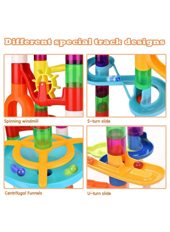 Marble Run135 Pcs Marble Maze Building Block Toys Gravitrax Marble Run For Kidsstem Learning Toys Marble Track Race Tower Model Creative Birthday Gift With 60 Marbles For Boys & Girls 3 4 5 6 7 8 9