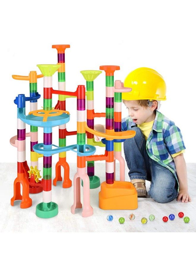 Marble Run135 Pcs Marble Maze Building Block Toys Gravitrax Marble Run For Kidsstem Learning Toys Marble Track Race Tower Model Creative Birthday Gift With 60 Marbles For Boys & Girls 3 4 5 6 7 8 9