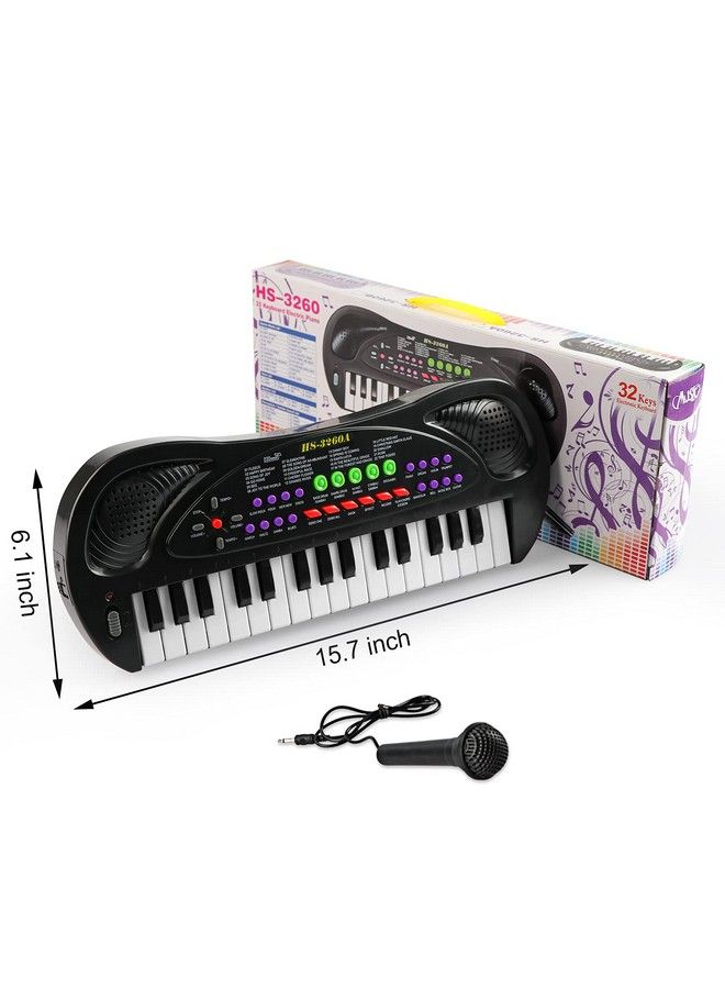 Kids Keyboard Piano 32 Keys Multifunction Electric Keyboard Piano For Kids Kids Piano Musical Instruments Gift Toy For 3 4 5 6 7 8 Year Old Boys And Girls (Black)