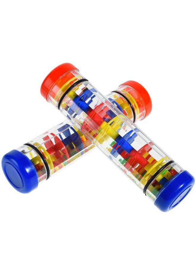 2 Pack Rainmaker Rain Stick Toy 8 Inch Rainstick Musical Instrument For Babies Toddlers And Kids Sensory Developmental Shaker