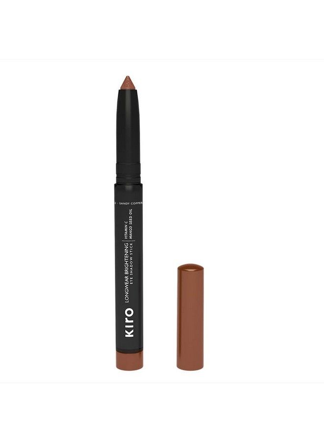 Matte Finish Long Wear Brightening Waterproof Vegan No Parabens Vitamin C &Mango Seed Oil Intense Pigmentation Non Toxic Eye Shadow Stick (Sandy Copper 1.4 G)