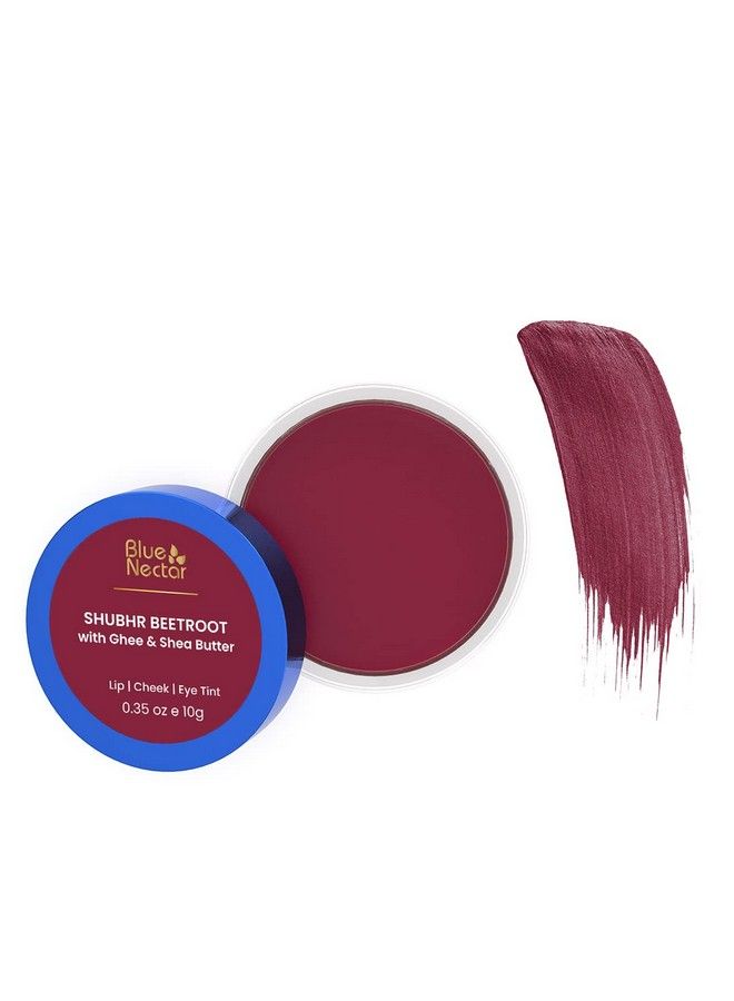 Lip Cheek & Eye Tint ; With Goodness Of  Nourishing Ghee Shea Butter & Beetroot ; Lip Stain With Multiple Flavors ; Sulphate And Paraben Free (10G)