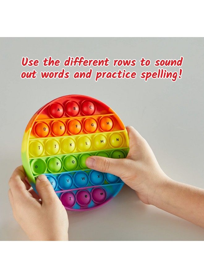 Alphabet Sensory Bubble Poppers Push Pop Fidget Toy Letter Practice For Preschoolers Toddler Alphabet Learning Abc Toys Fine Motor Toys Science Of Reading Manipulatives (Set Of 6)