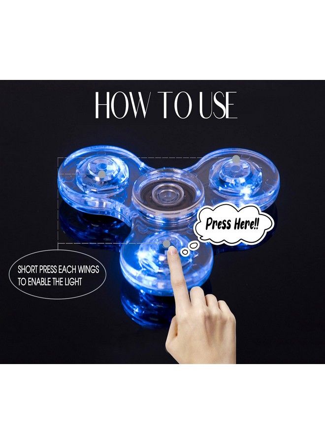 Led Light Fidget Spinner Light Fidget Finger Toy Hand Spinner Stress Reduction And Anxiety Relief Hand Spinner For Children