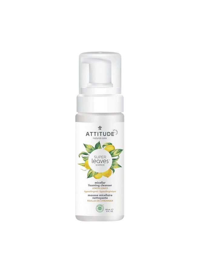 Foaming Micellar Water Plant And Mineralbased Ingredients Vegan And Crueltyfree Facial Cleanser Lemon Leaves 5 Fl Oz