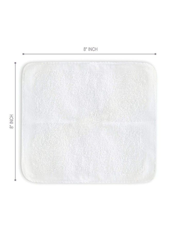 Oshibori Moist Terry Cotton Refreshment Towels (25 Pack 8 X 8 Inches) White Scented Premoistened Towel To Use Hot Or Cold (Eucalyptus)