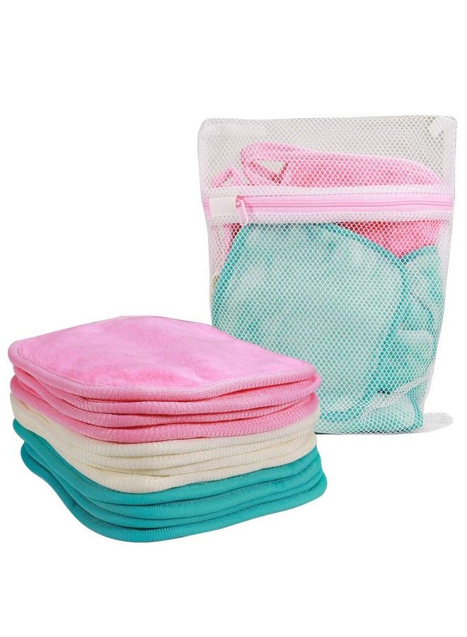 ; Reusable Update Makeup Remover Microfiber Cloth For Sensitive Skin ; Washable Makeup Remover Towels ; Natural Facial Cleansing Towels (6”X 6” 12 Pack Assorted)