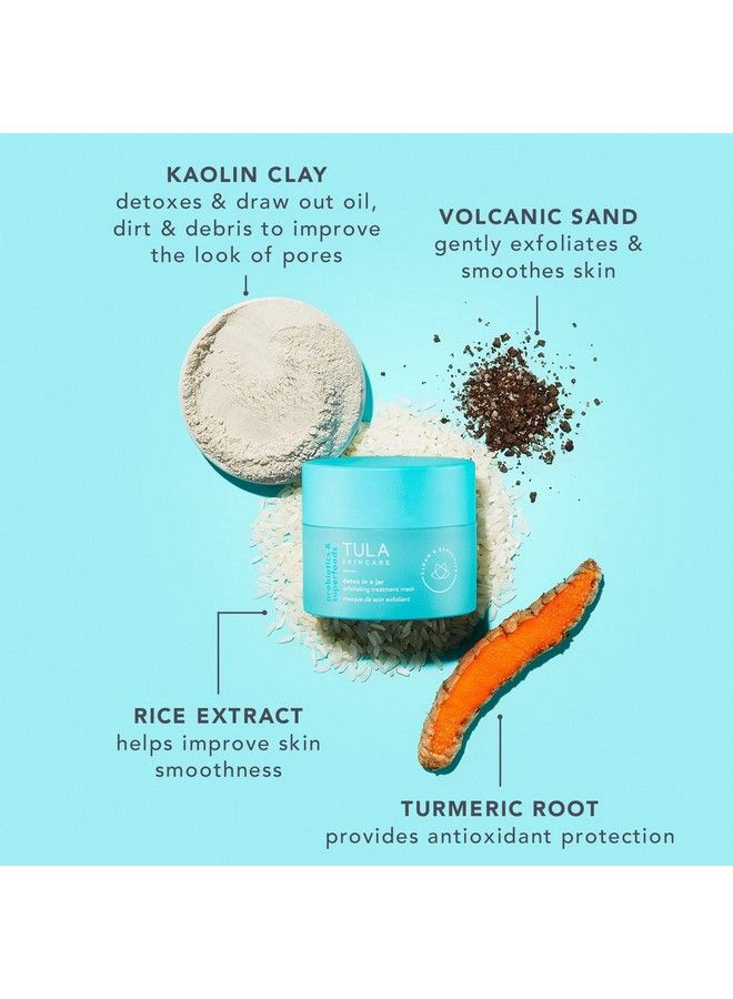 Skin Care Detox In A Jar Exfoliating Treatment Mask With Hydrating Vitamin E Soybean Oil And Bentonite Clay ; 1.7 Oz.
