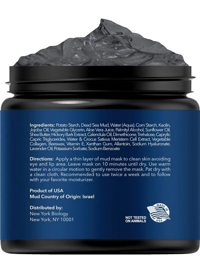 New York Biology Dead Sea Mud Mask For Face And Body With Stem Cell And Collagen Spa Quality Pore Reducer For Acne Blackheads And Oily Skin Natural Skincare For Women Men Tightens Skin 4 Oz