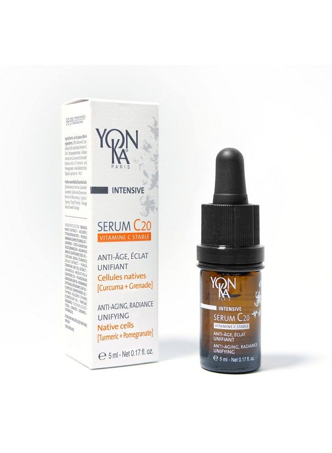 Yonka Serum C20 Vitamin C Face Serum (5Ml) Antiaging And Brightening Serum With Concentrated Vitamin C Nutrient Rich Dark Spot Corrector And Wrinkle Reducer 30Ml