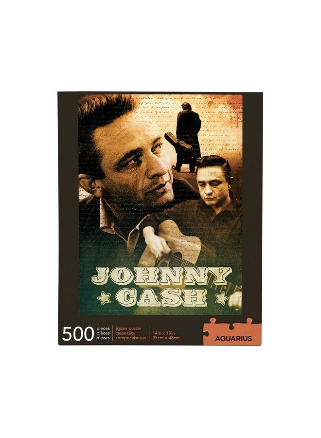 Johnny Cash Puzzle (500 Piece Jigsaw Puzzle) Glare Free Precision Fit Officially Licensed Johnny Cash Merchandise & Collectibles 14 X 19 Inches