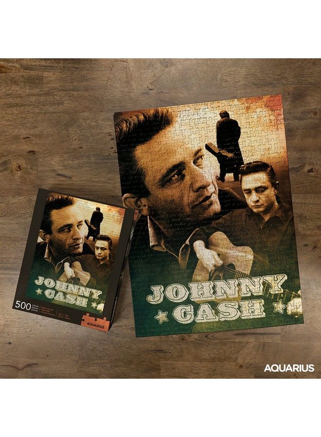Johnny Cash Puzzle (500 Piece Jigsaw Puzzle) Glare Free Precision Fit Officially Licensed Johnny Cash Merchandise & Collectibles 14 X 19 Inches