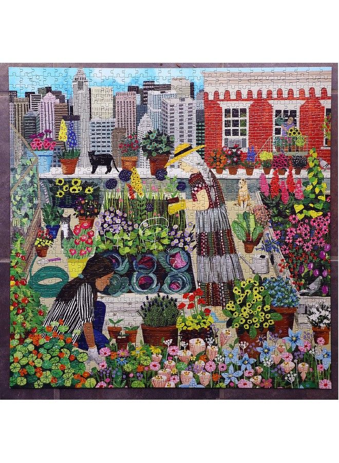 : Piece And Love Urban Gardening 1000 Piece Square Adult Jigsaw Puzzle Puzzle For Adults And Families Glossy Sturdy Pieces And Minimal Puzzle Dust