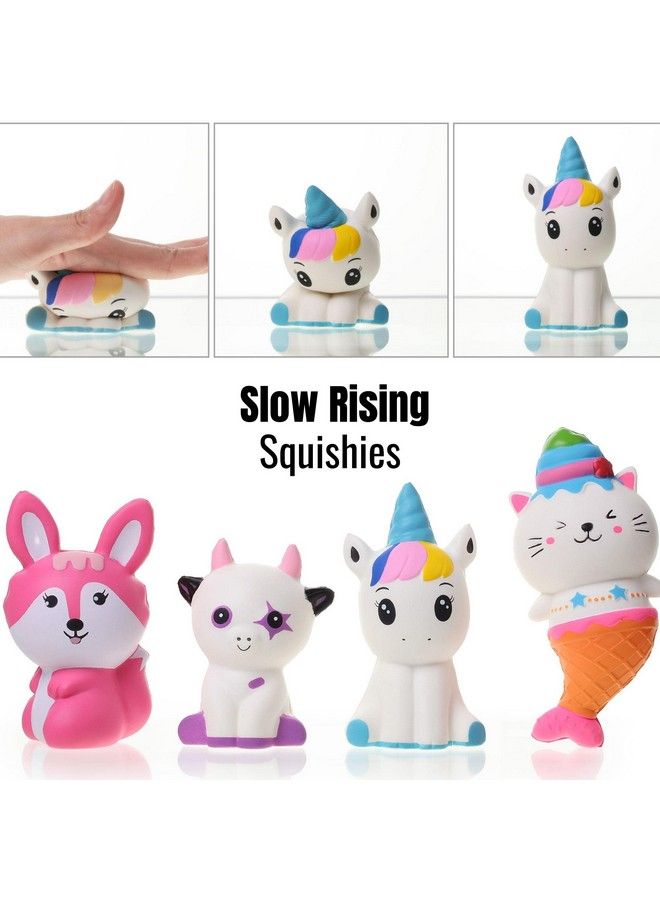 Jumbo Squishies Slow Rising 4 Pack Squishy Pack Squishy Animals Squeeze Toys For Kids Squish Toy Squishy Fidget Cute Squishies Squishies Jumbo Big Squishy
