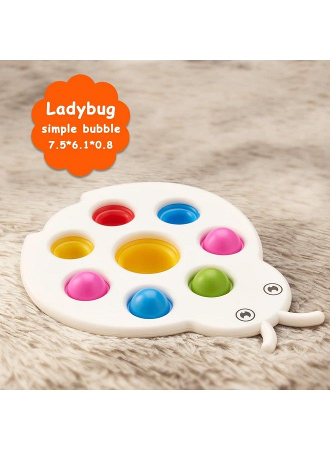 Simple Bubble Fidget Popper Sensory Toys Gift For 6+ Months Baby Infant And Kids Adults Autism Stress Relief (2 Pieces)